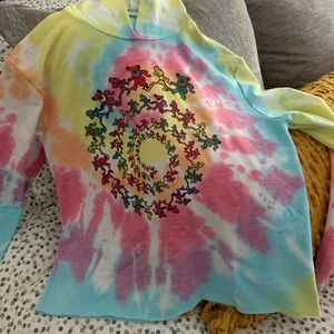 Dancing Bears tie dye comfy hoodie!!